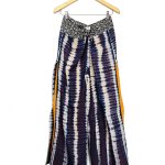 navy blue yellow knot pant tie dye 01